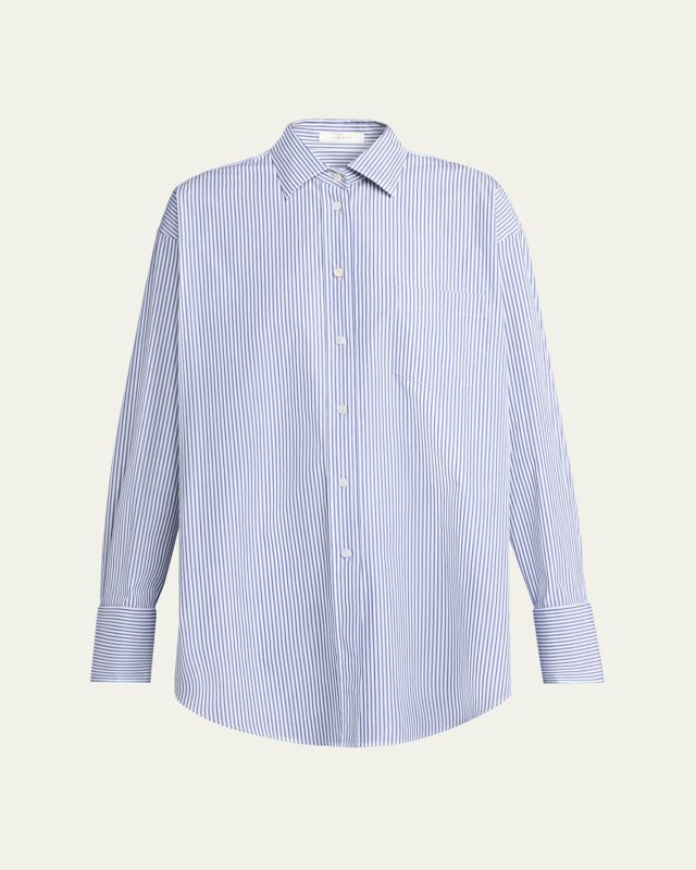 Ment Striped Button-Down Shirt